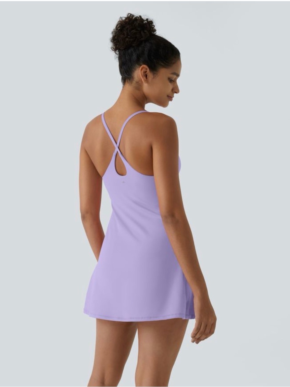 Lavender activewear /tennis dress (medium), lined w/shorts under - Picture 2 of 7